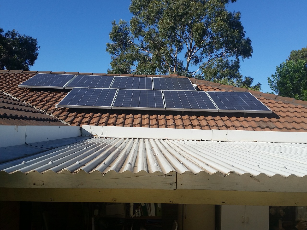 residential solar power installed, capturing the sun's energy and converting it into electricity for the home.