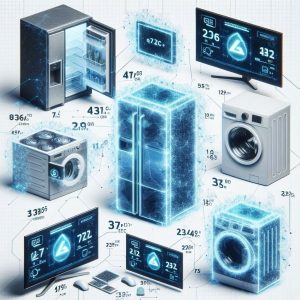 An infographic listing common household appliances with their average power consumption.