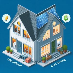 Before-and-after energy-efficient home